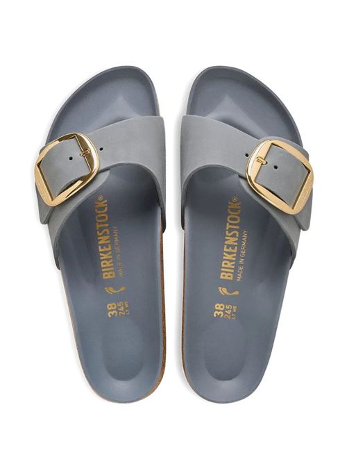 Ciabatte Birkenstock Madrid Big Buckle in pelle oliata color grigio basalto BIRKENSTOCK | MADRID BIG1032090